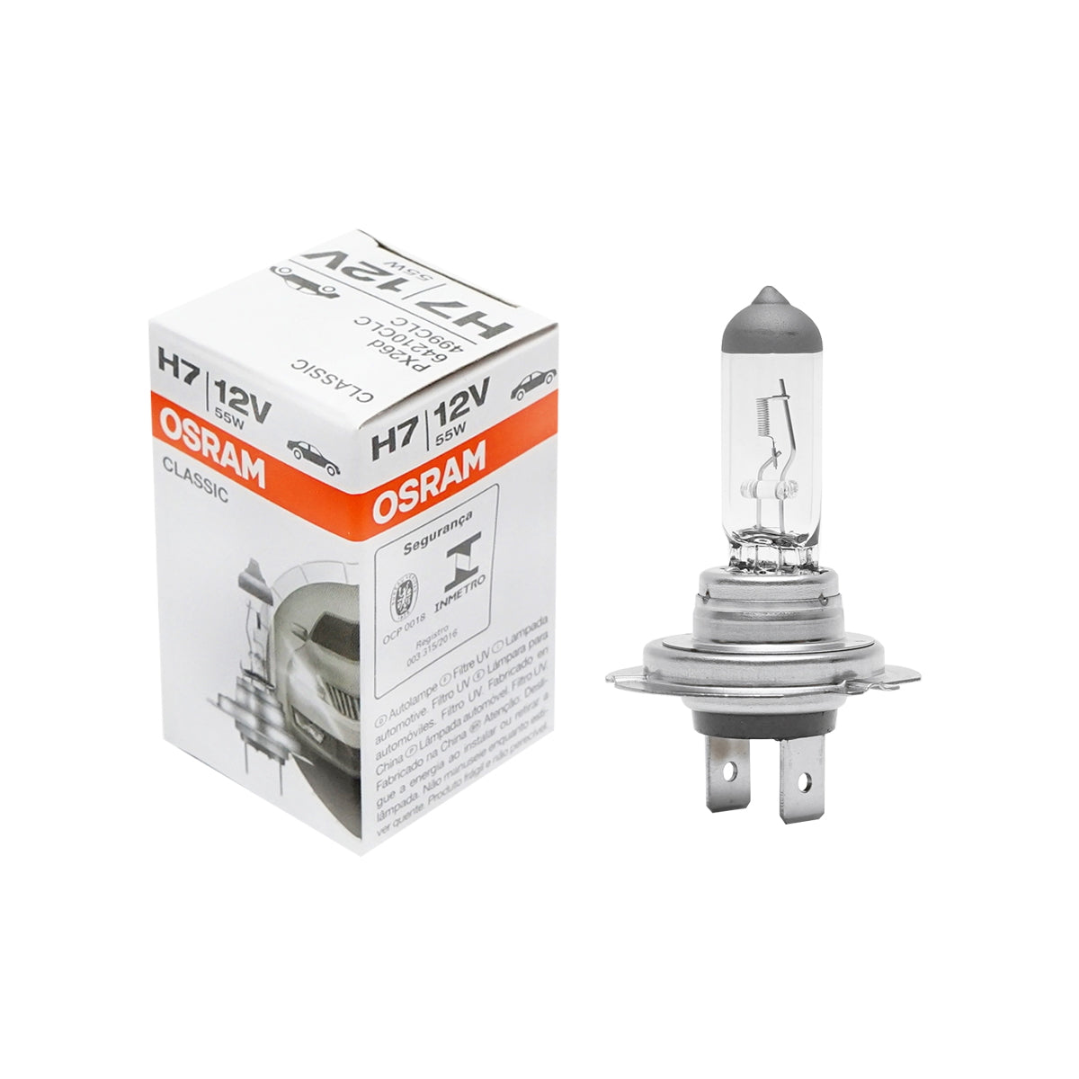 Halogen bulb H7 12V/55W PX26D Osram
